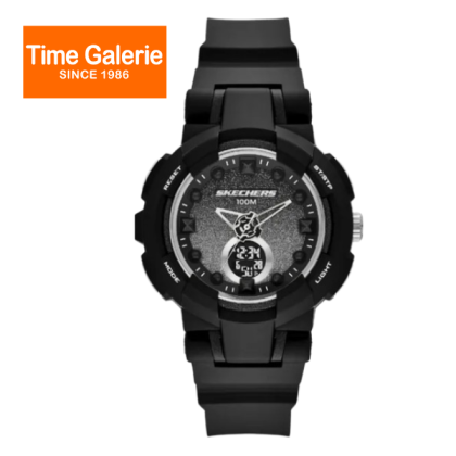 Skechers SR2152 Analog Digital Black-Tone Polycarbonate Case & Polyurethane Strap Men Watch